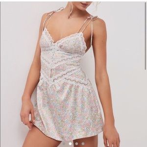 FOR LOVE AND LEMONS FARRAH SLIP DRESS NWT